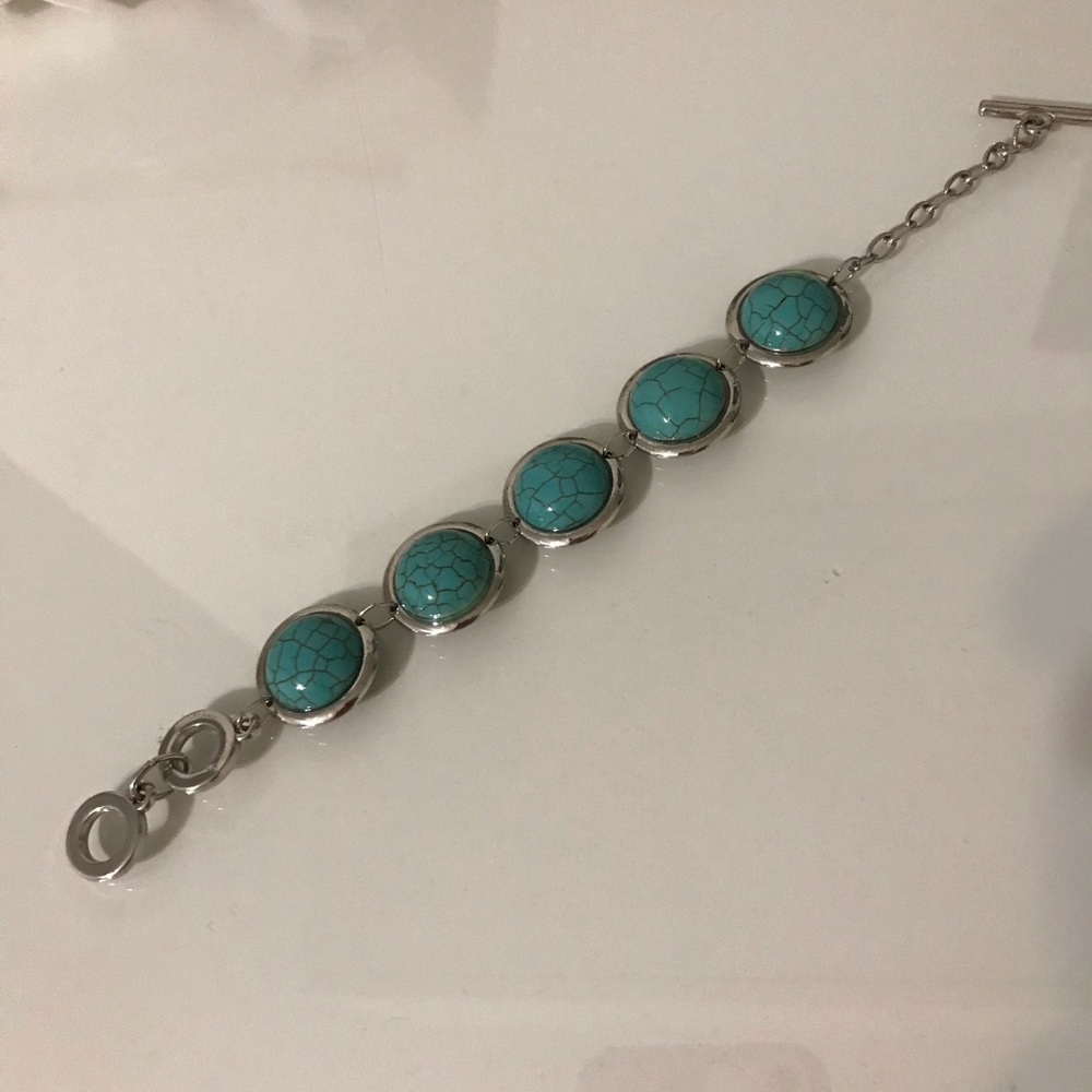 Turquoise toggle clasp bracelet